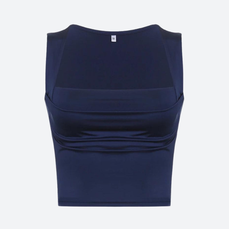Maxct &Ruched Square Neck Tank Top
