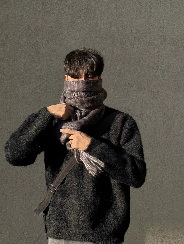 Maxct Furry Round Neck Sweater