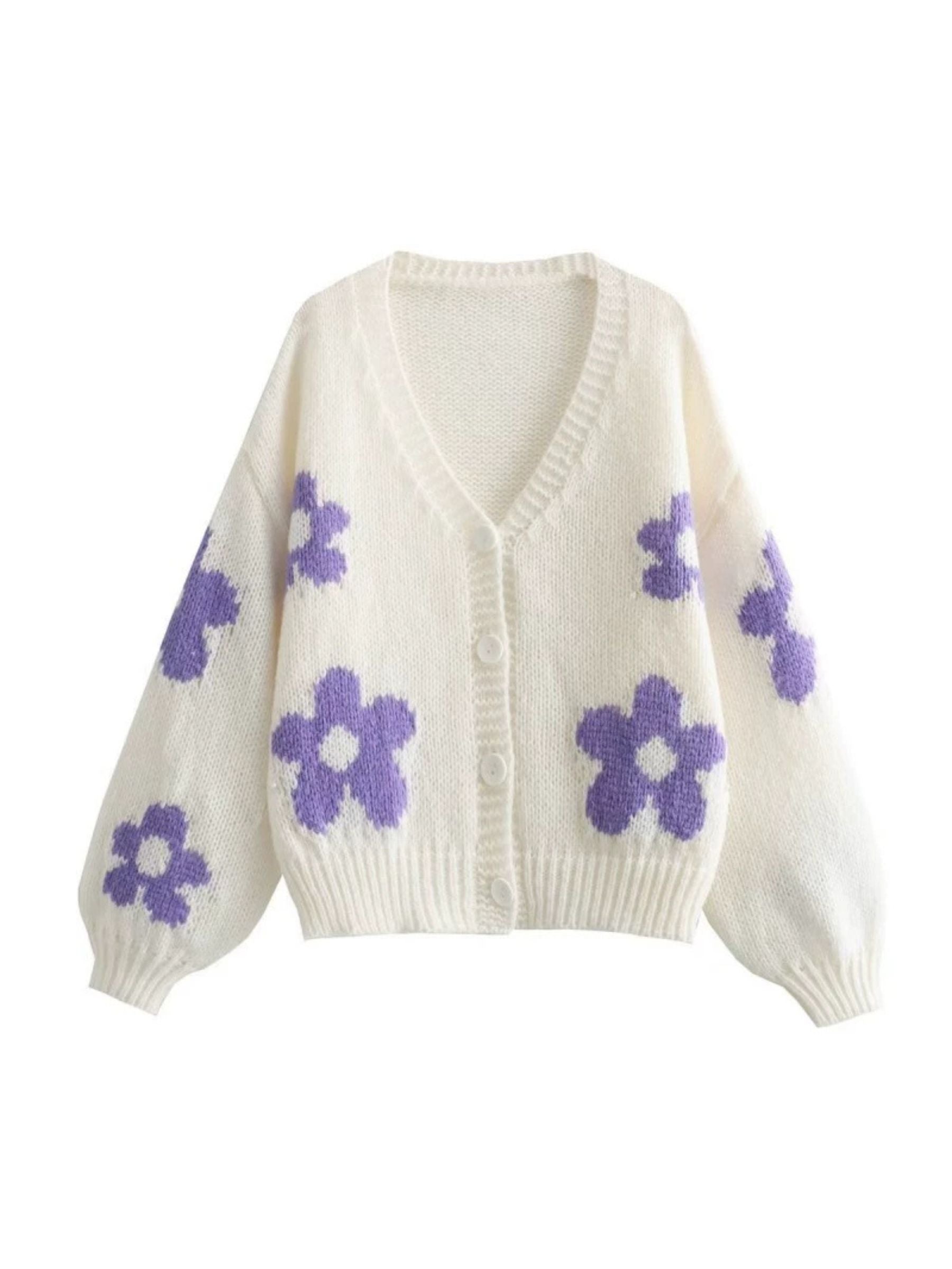 Maxct Azayla Floral Knit Cardigan