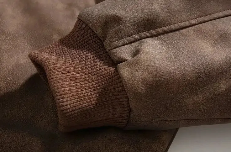 Maxct Retro Suede Lapel Cotton Jacket