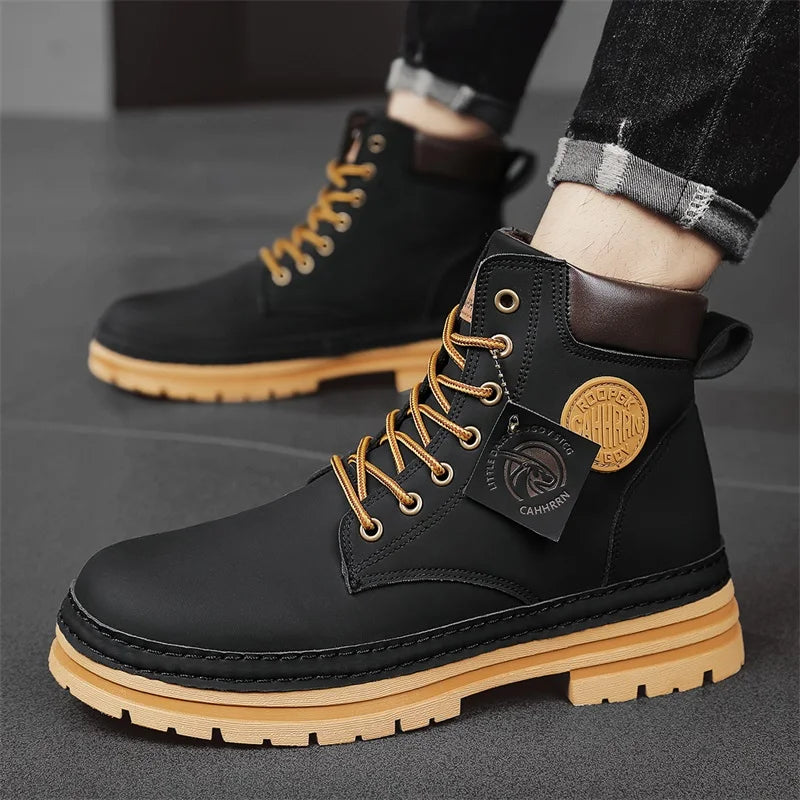 Winter Ready Ankle Martin Boots - Leather Work Shoes Maxct