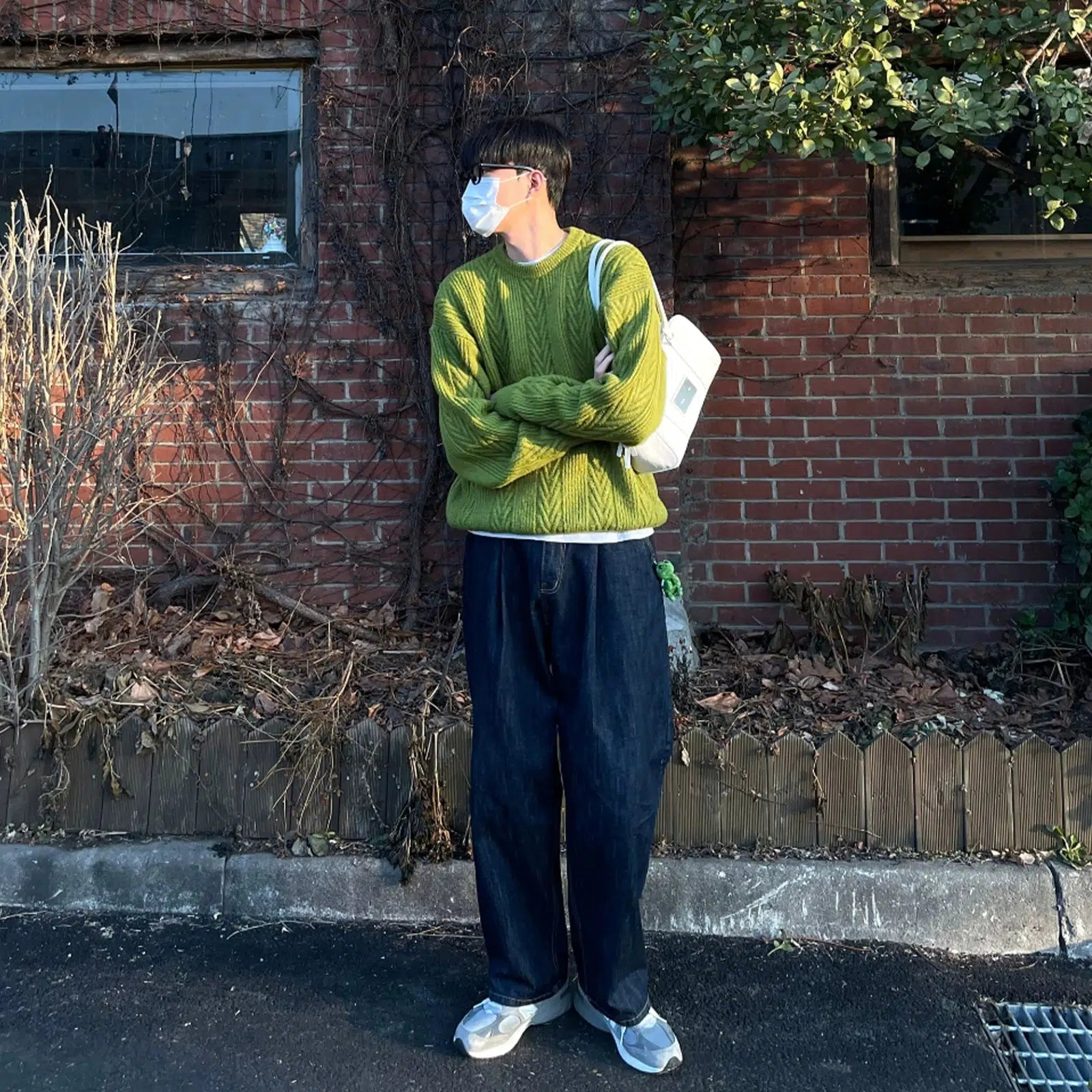 Maxct Green Round Neck Sweater