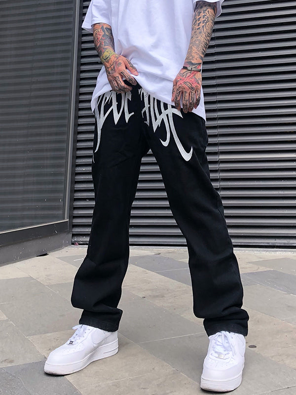 Men's Washed Revenge Straight Leg Jeans Maxct