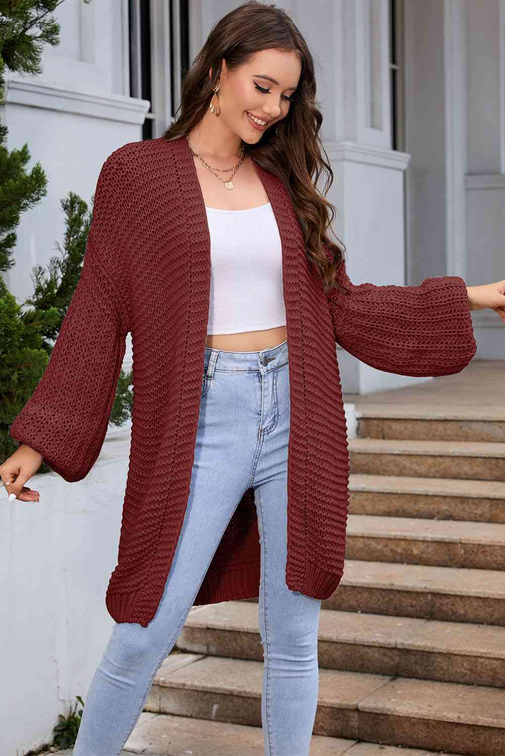 Maxct &Open Front Longline Cardigan