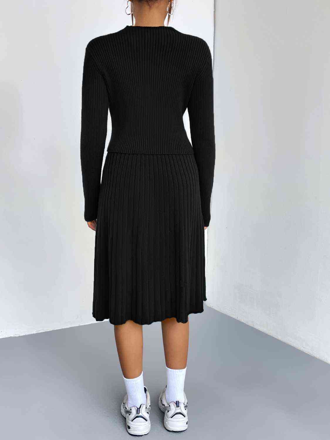 Maxct &Rib-Knit Sweater and Skirt Set - Image 10