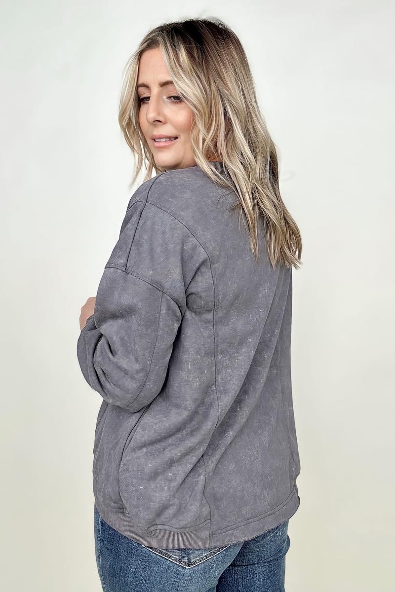Maxct &Twist Detail Reversible Oversized Sweatshirt With Pockets