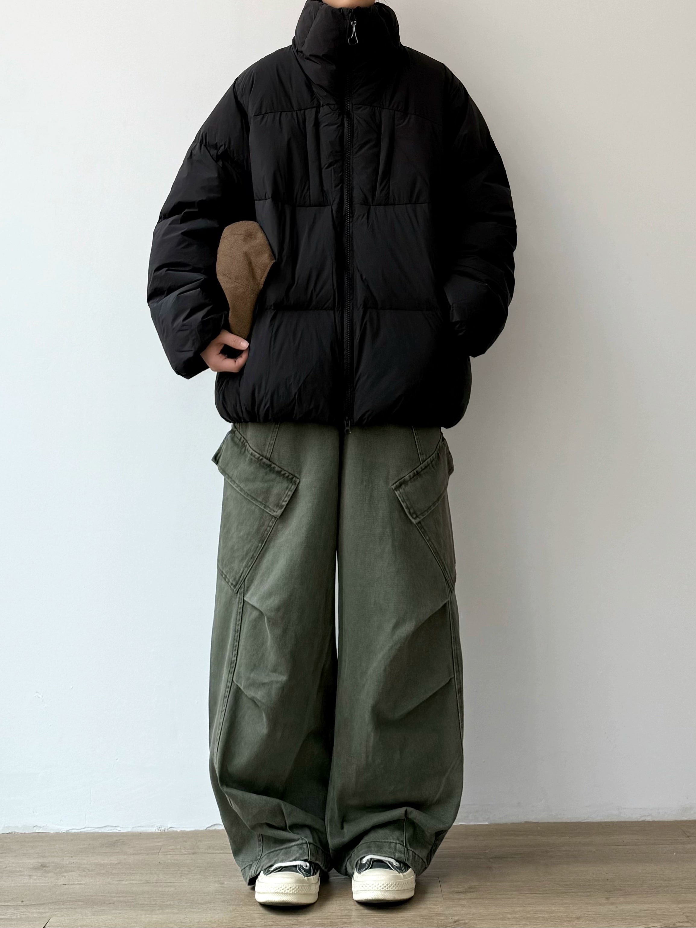 EVER Thickened Washed Cargo Pants Maxct
