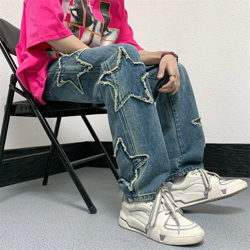 TIA Retro Star Patch Jeans Maxct