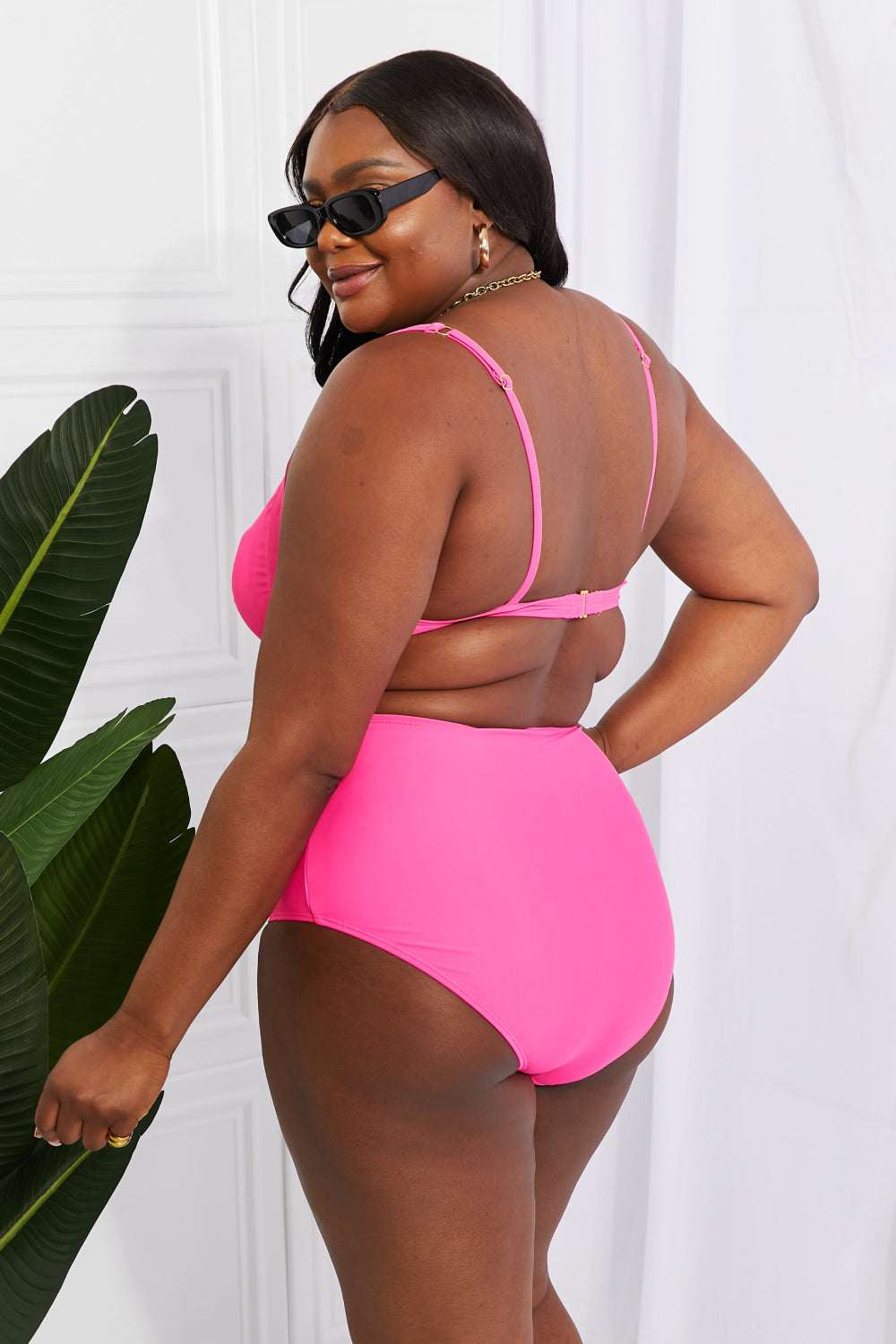 Maxct &Marina West Swim Take A Dip Twist High-Rise Bikini in Pink