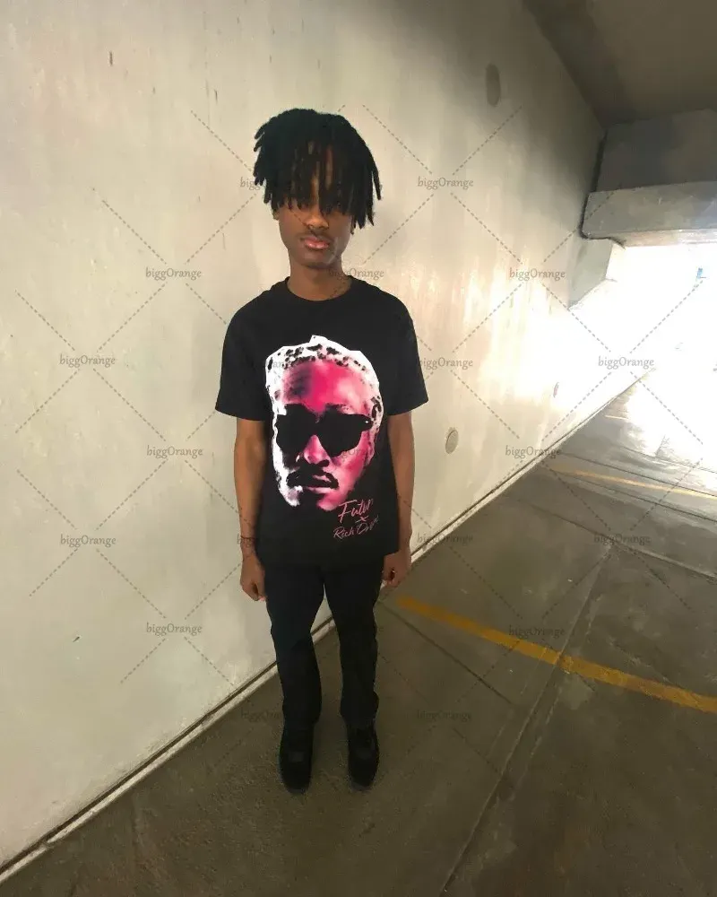 Y2k Retro Hip-hop Trendy Brand Oversized Short-sleeved Women Gothic Punk Style Printed T-shirt Men's Street Versatile Tops Men