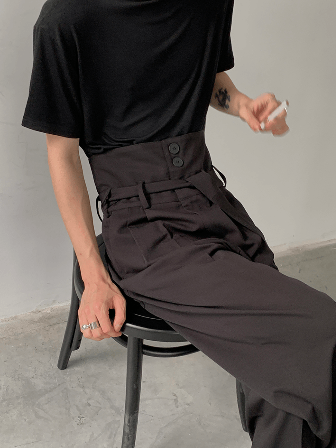 Maxct [COLN] high-waisted straight-leg pants NA321