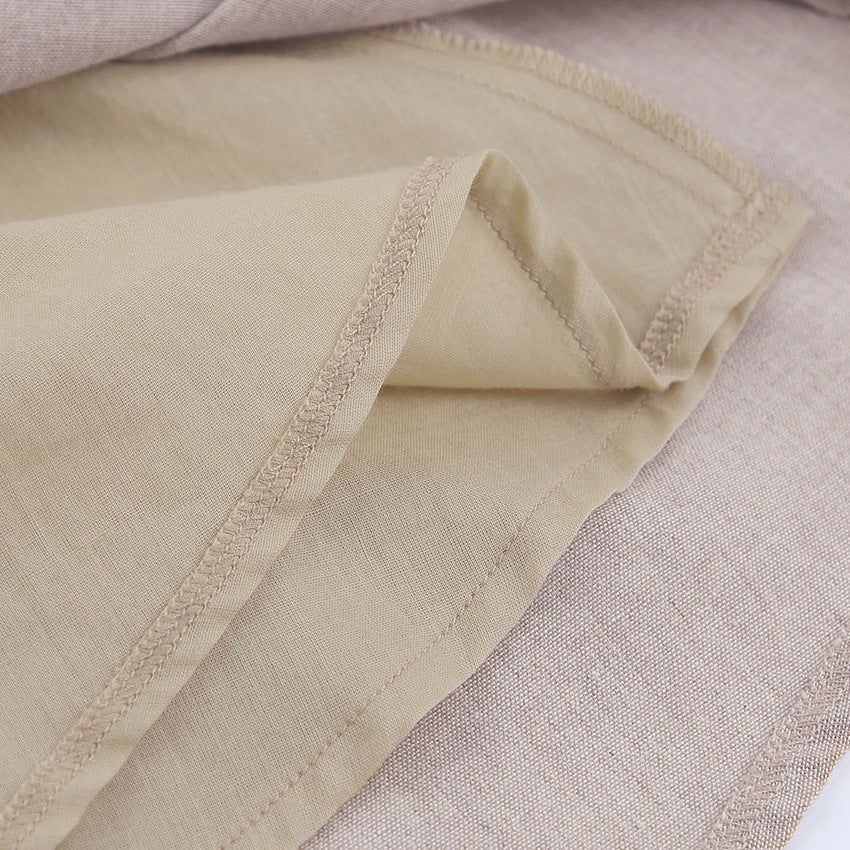 Tampa Puff Sleeve High Waist Linen Mini Dress Maxct