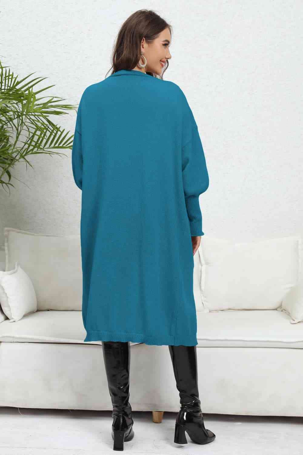Maxct &Open Front Dropped Shoulder Cardigan