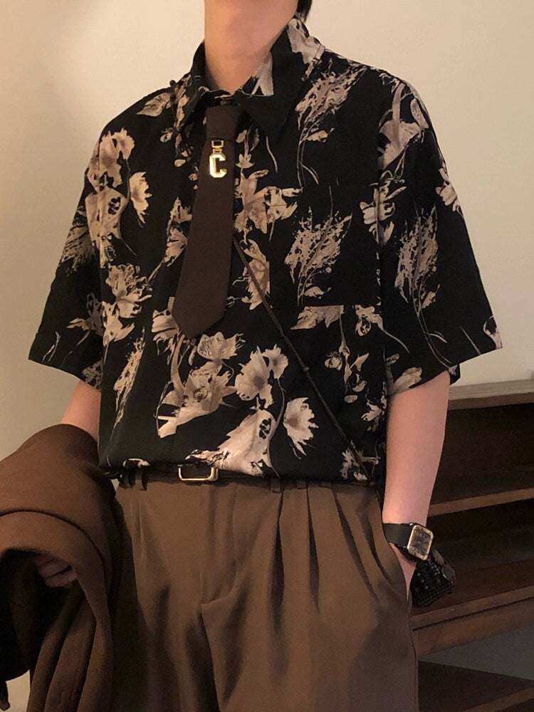 Nagawl Dark Flowers Shirt Maxct