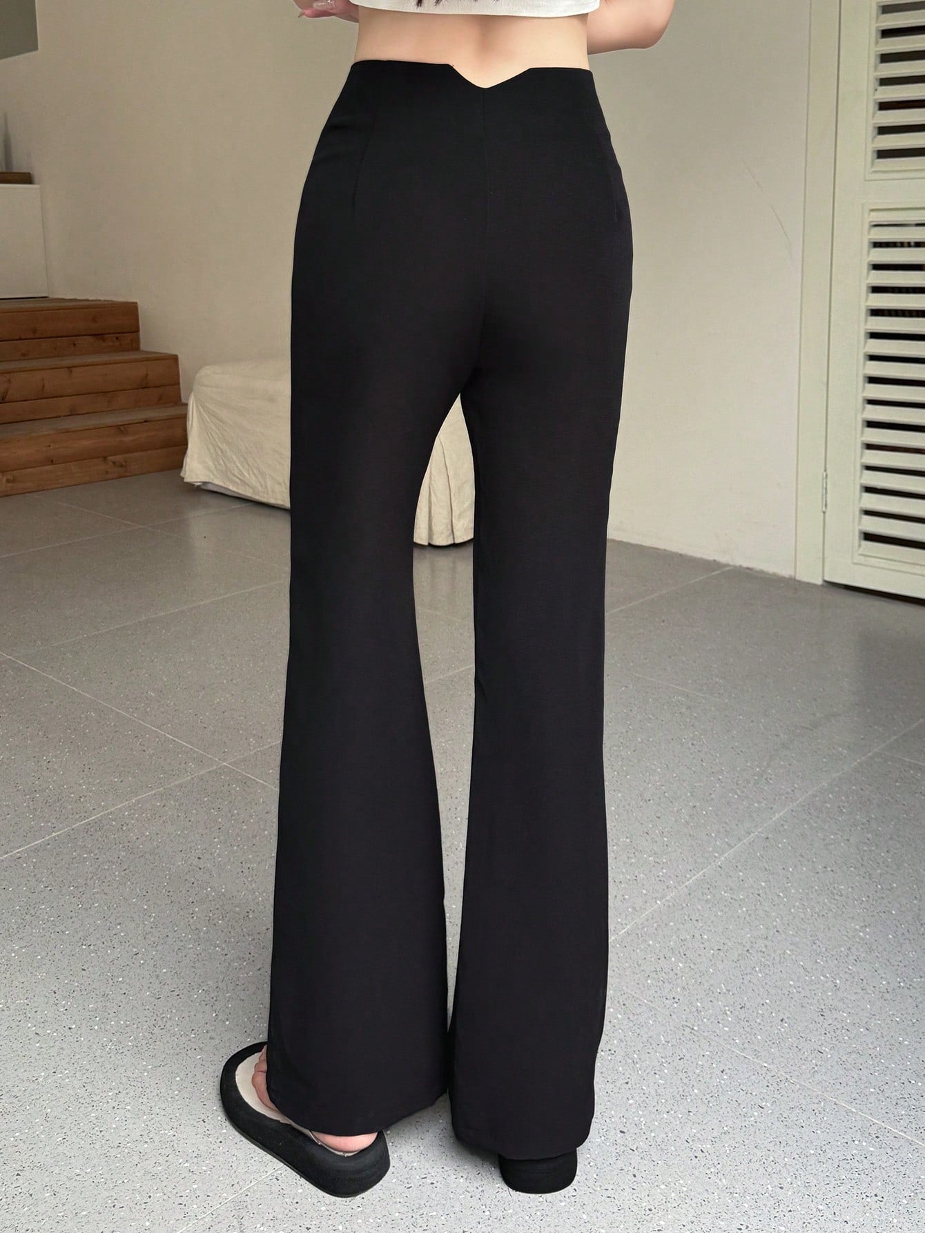 Maxct Women Plain And Simple Daily Long Flare Leg Suit Pants
