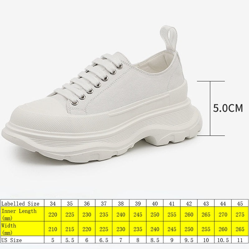 Canvas Platform Sneakers 5cm of Style for Women Maxct