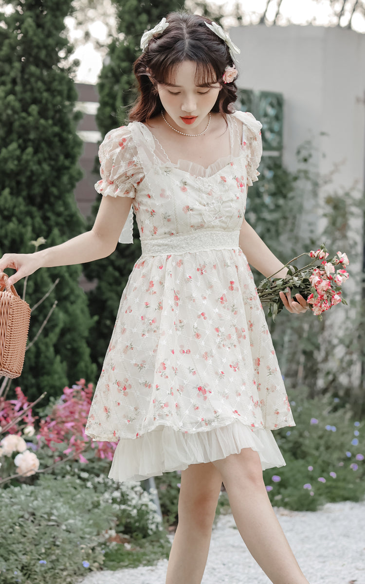 Dainty Rose Petticoat Mini Dress Maxct