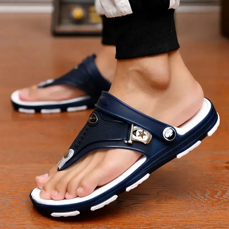 Summer Sandals Outdoor Beach Indoor Durable Anti-Slip Peep Toe Men's Maxct