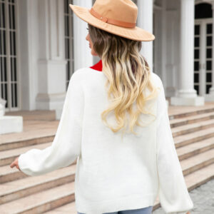 Heart Graphic Round Neck Sweater