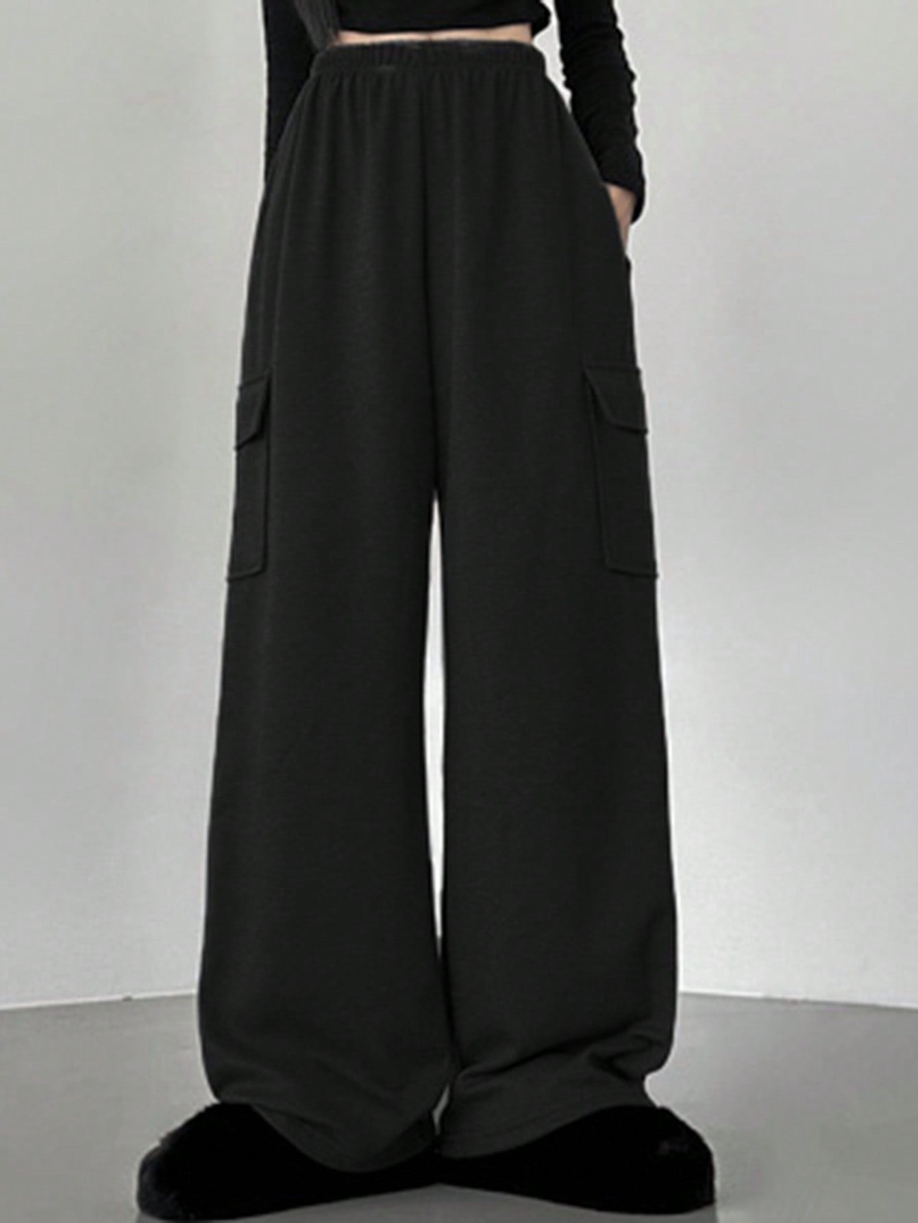 Maxct Women's Simple Solid Color Loose Casual Sports Pants