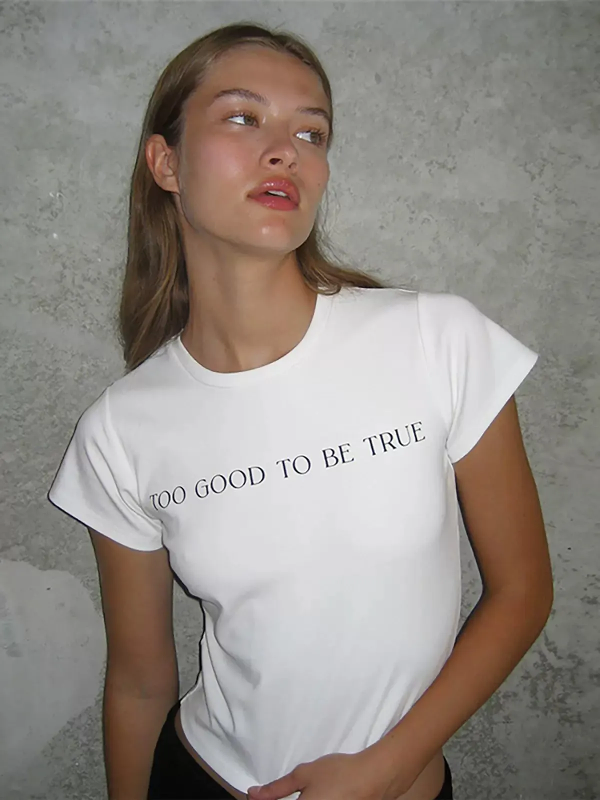 Maxct Kali Aesthetic Letter Print Crop T-Shirt