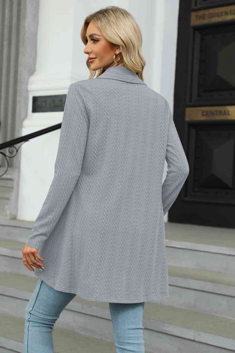 Maxct &Open Front Long Sleeve Cardigan