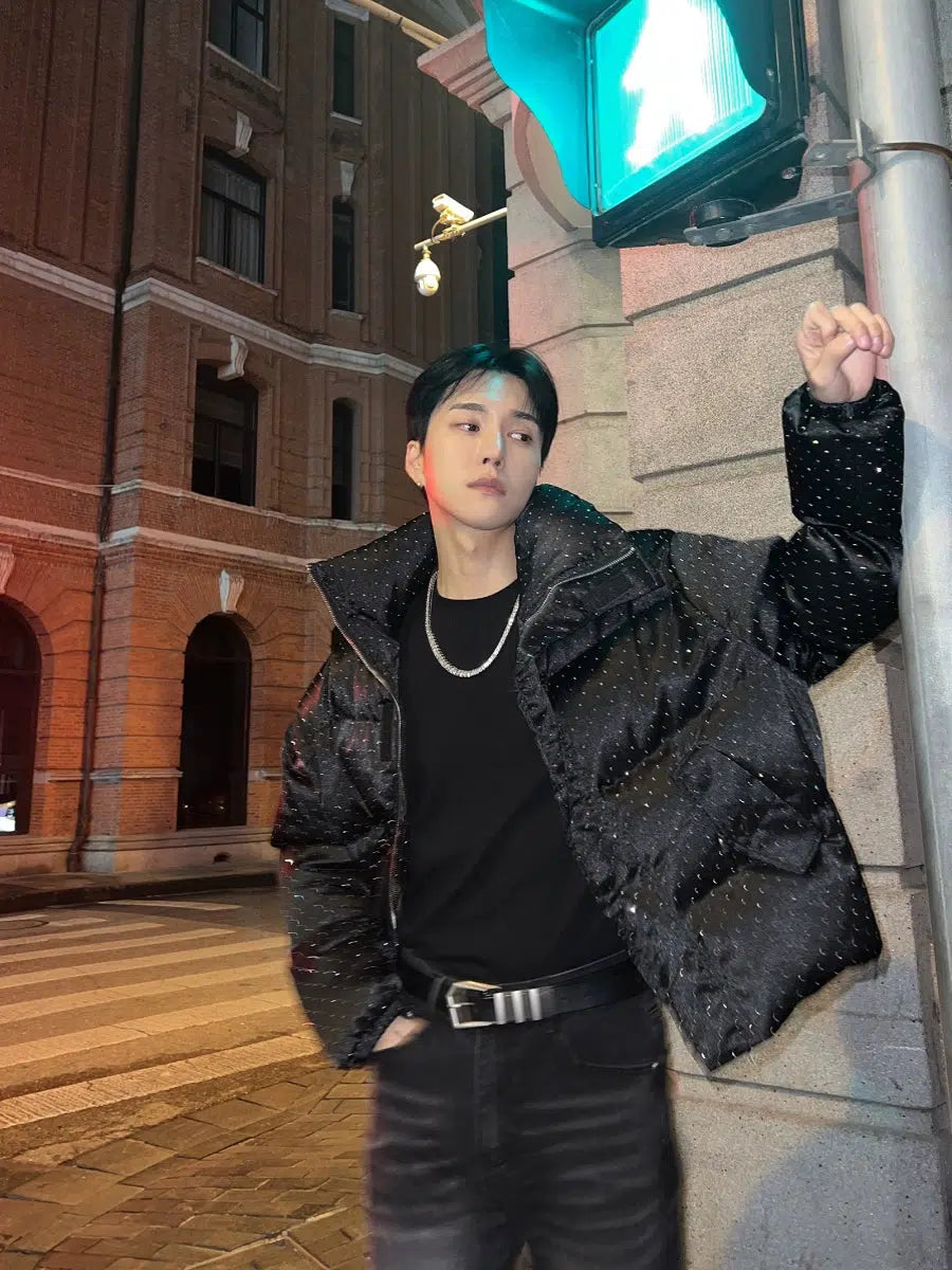 Maxct Star-studded Zipper Down Jacket