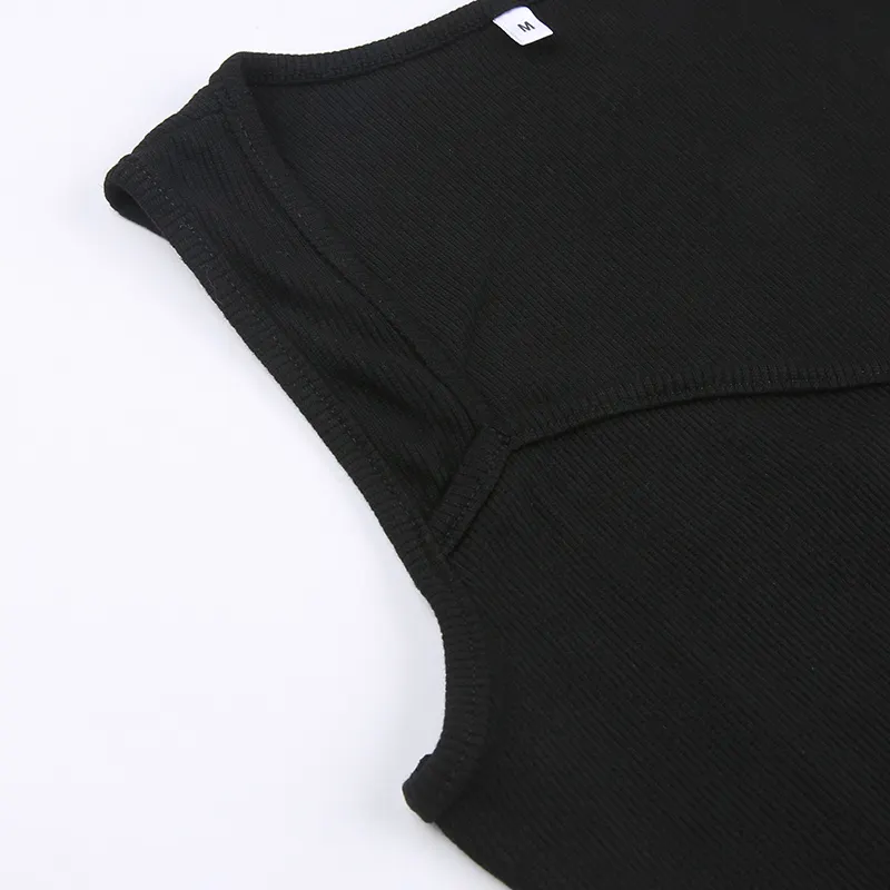 Basic Knit Long Dress Korean Square Collar Sleeveless Dresses Casual Y2k Vintage All-match Outftis