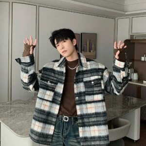 Maxct Woolen Plaid Jacket
