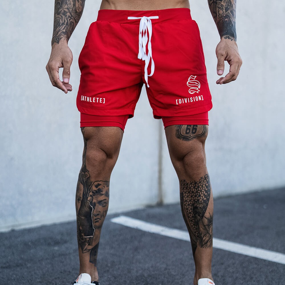 2-in-1 Running and Gym Shorts for Men: Quick Dry Fitness - true deals club