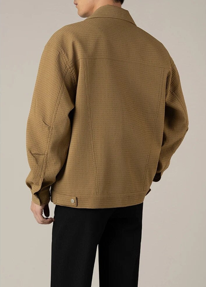 Maxct Waffle Texture Shirt Jacket