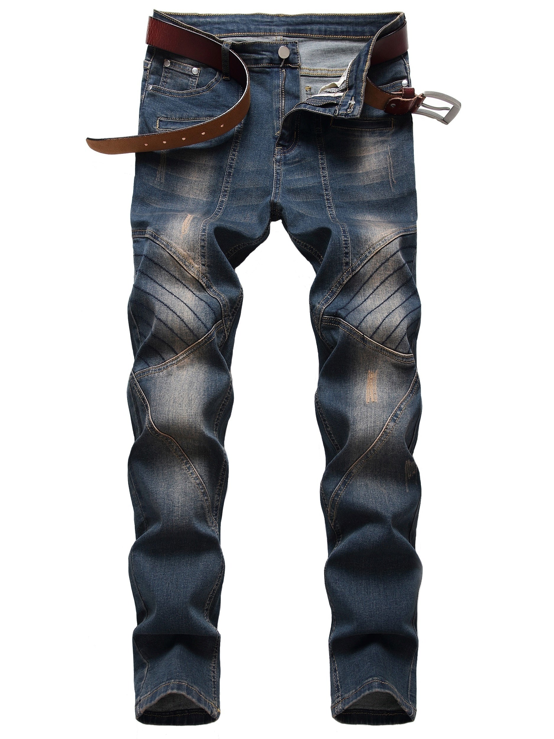 Maxct  Men's Skinny Denim Jeans With Trendy Designs