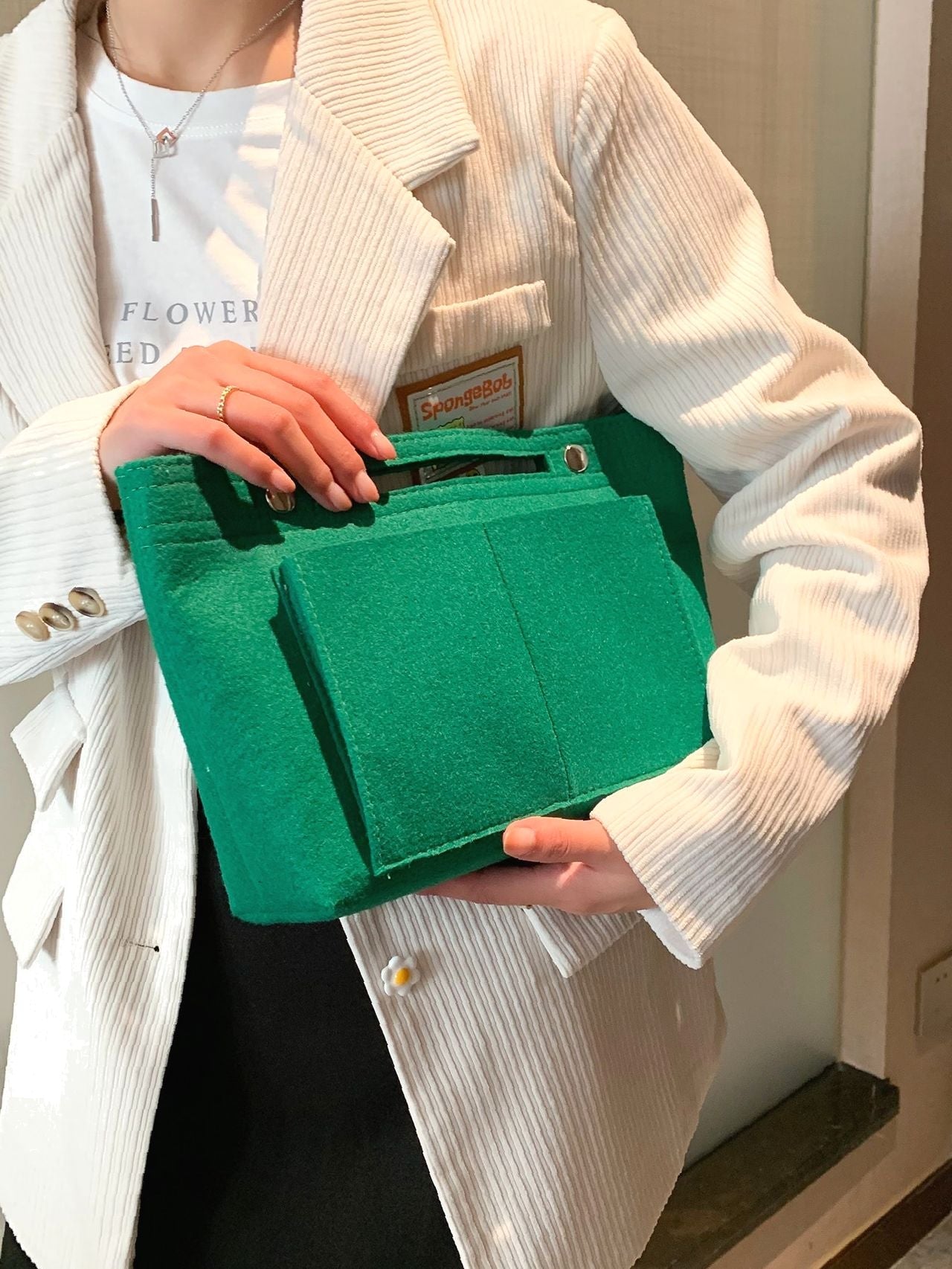 Maxct - Snap Button Bag Insert  - Women Tote Bags