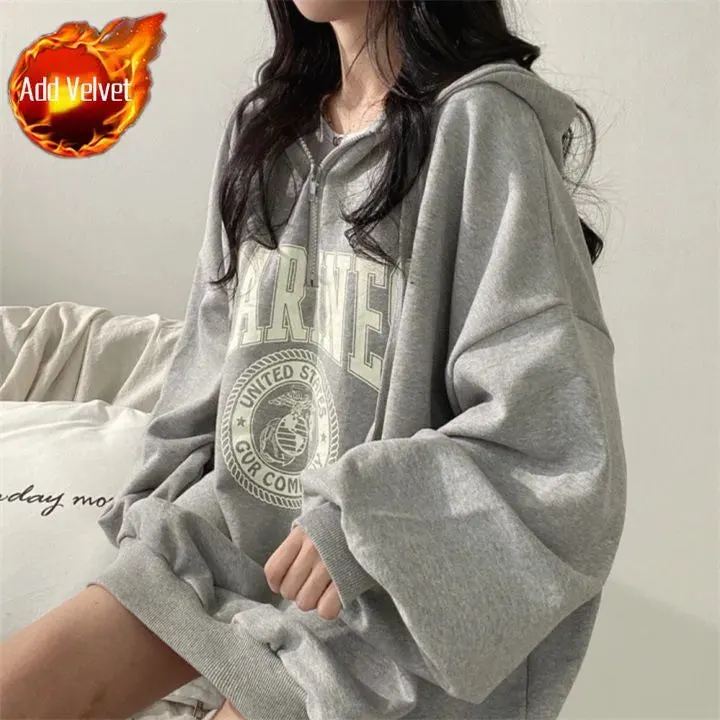 Thin Pullover Marines Hoodie for Women Maxct - Image 10