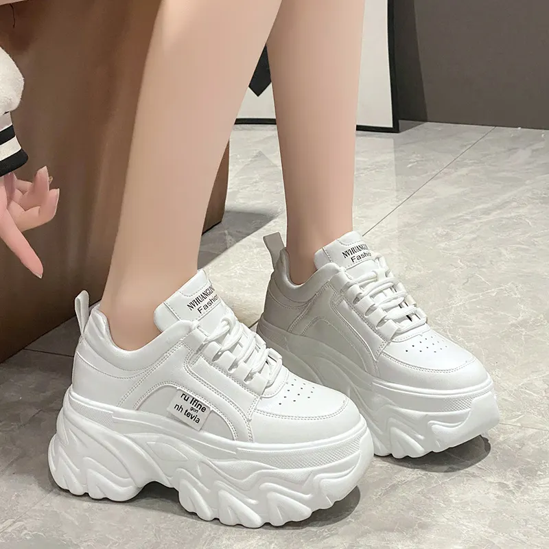 Platform Sneakers Women Spring Autumn PU Leather - true deals club