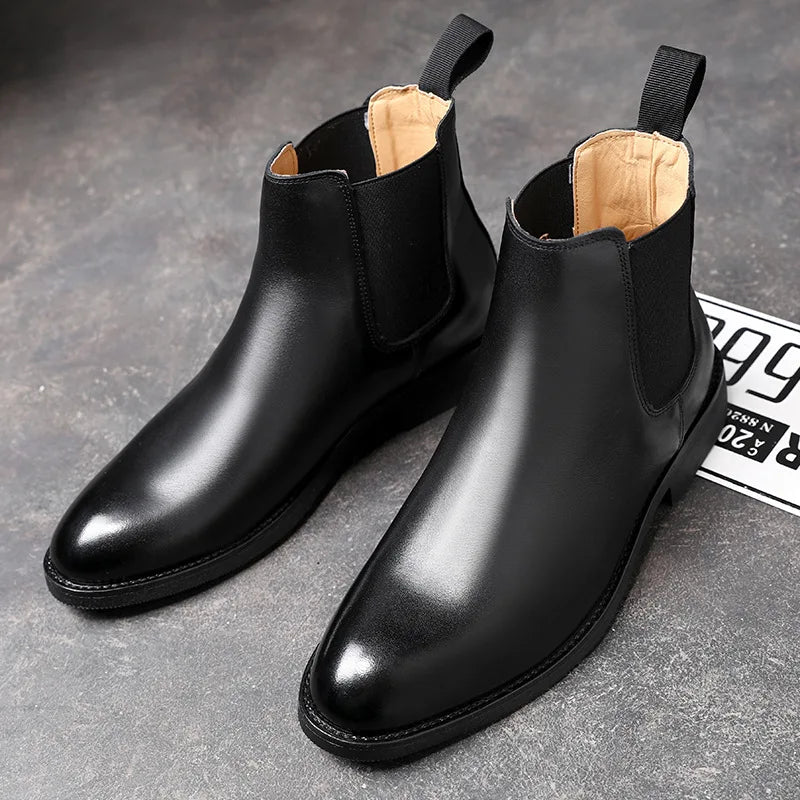 Slip-On Leather Chelsea Boots for Men Maxct