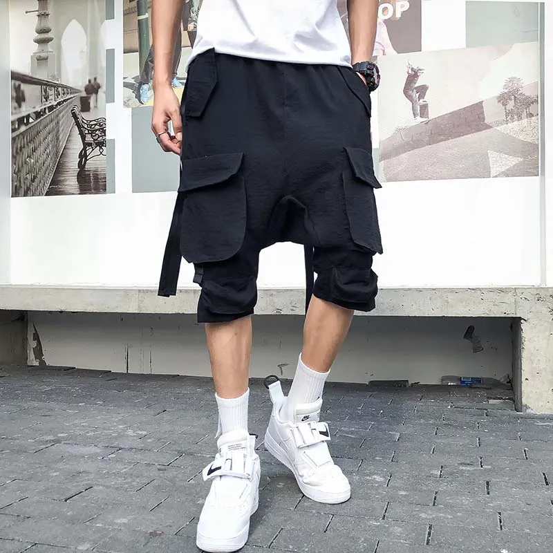 Maxct Multi-Pocket Streamer Hip Hop Low-Grade Shorts