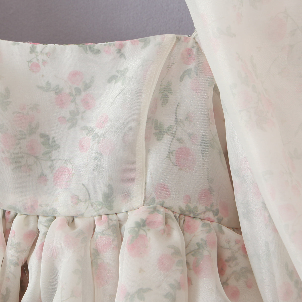 Rose Tea Reversible Mini Puff Dress Maxct
