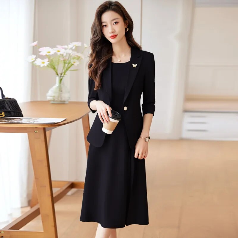Maxct Professional Women Suit Fashionable Minimalist Style to Show the Workplace Style Dress with Blazer New in Matching Sets