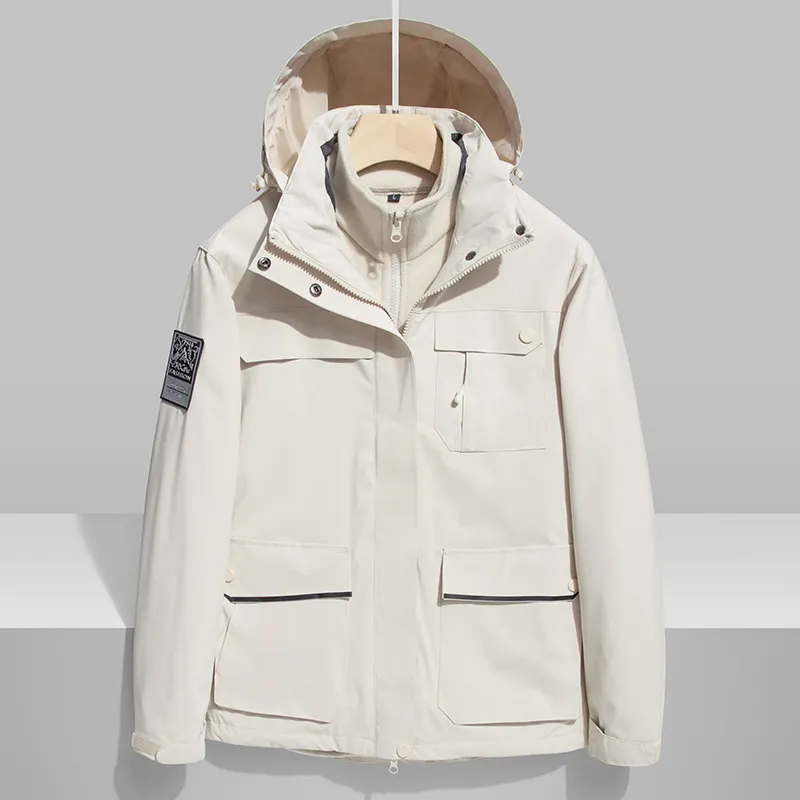 Maxct &Men's Cashmere Fleece + Waterproof Jacket | Two-Piece Set