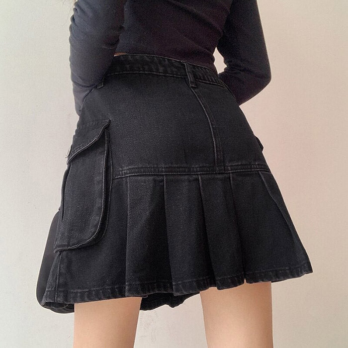 Meet Me On Campus Denim Skirt Maxct