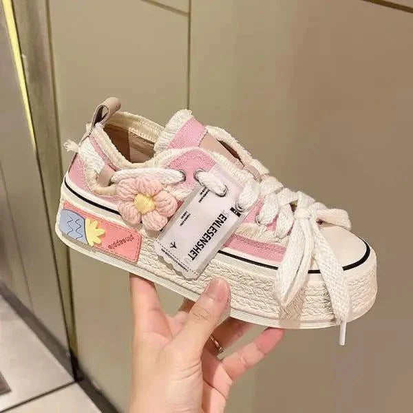 Shoes for Teen Girls Canvas Platform Sneakers Maxct