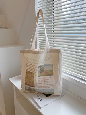 Heart Pattern Letter Patch Canvas Tote Bag - Women Tote Bags