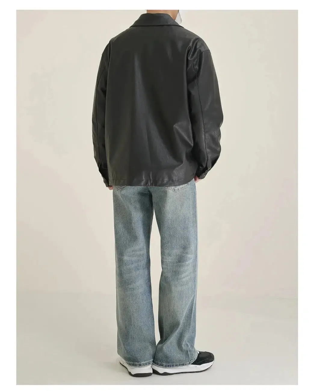 Maxct Large Pocket Black Leather Jacket