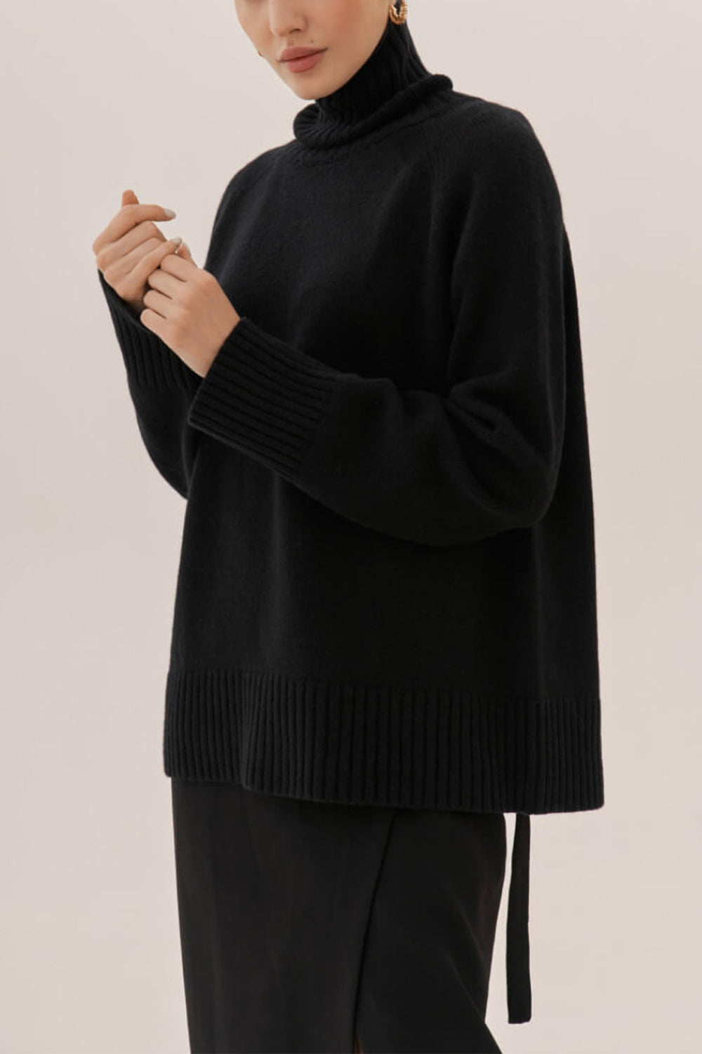 Maxct &Turtle Neck Raglan Sleeve Sweater