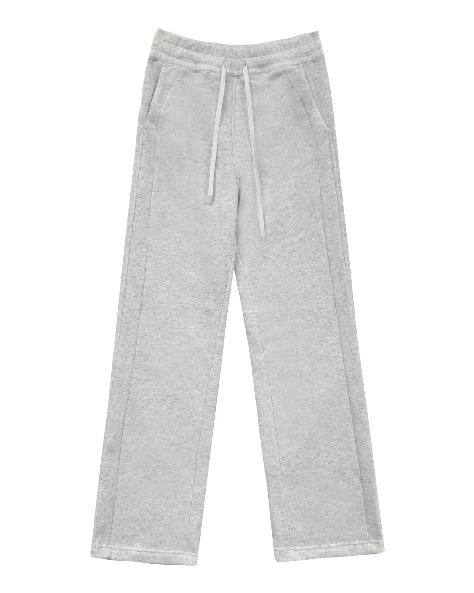 Cotton Casual Sports High Elastic Waist Lace-Up Fleece-Lined Pants