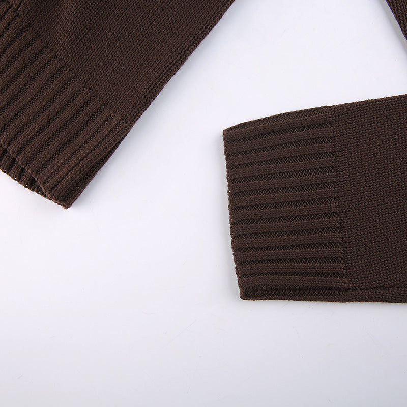 Maxct Slim Zipper Casual Hooded Sweater