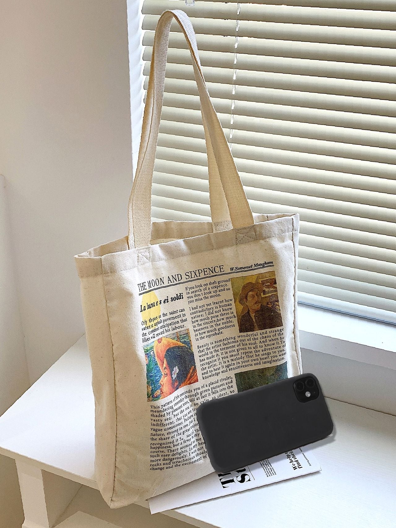 Maxct - Newspaper Pattern Tote bag  - Women Tote Bags