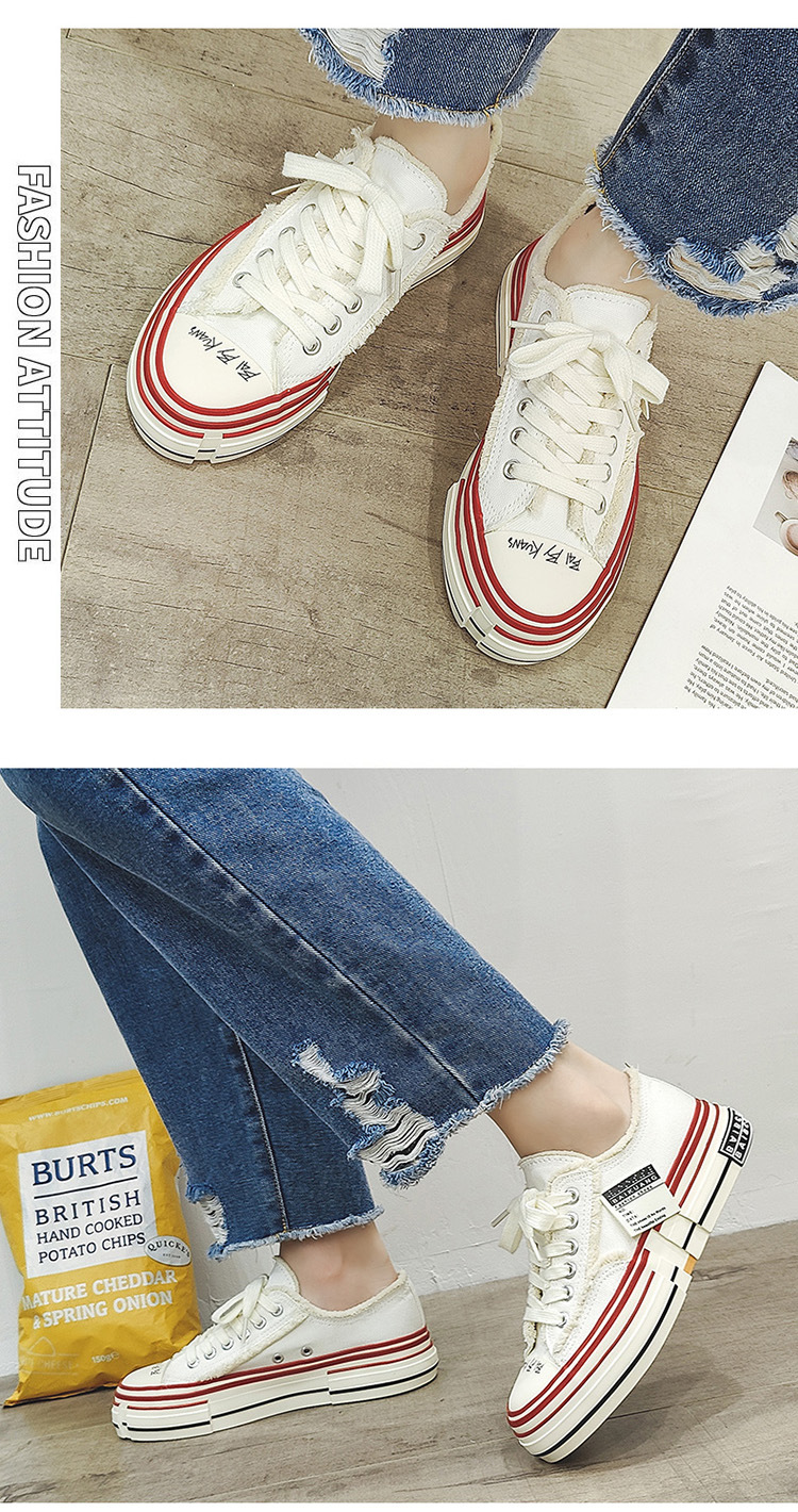 Unisex Chunky Sneakers - Thick Sole. Low Top. Vulcanized