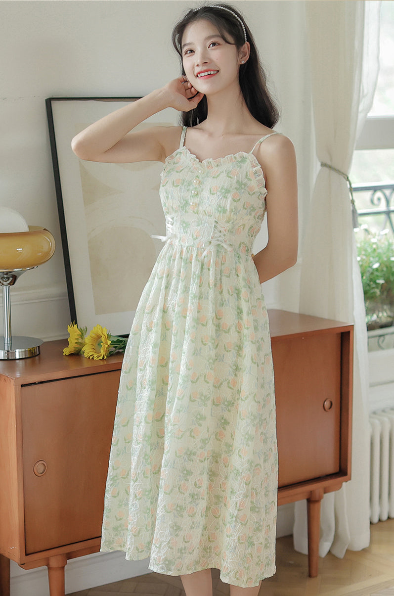 Watercolor Garden Cami Dress Maxct